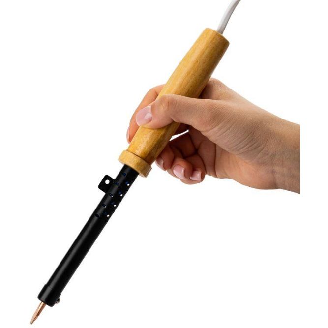 Паяльник ЭПСН 220В 40Вт дерев. ручка ПД Rexant 12-0240