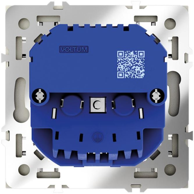 Розетка 1-м СП S70 16А с USB A+С с заземл. защ. шторки механизм сталь Voltum VLS040505