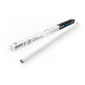 Лампа светодиодная Elementary T8 10Вт 6500К G13 800лм 600мм стекло поворотная Gauss 93030-R