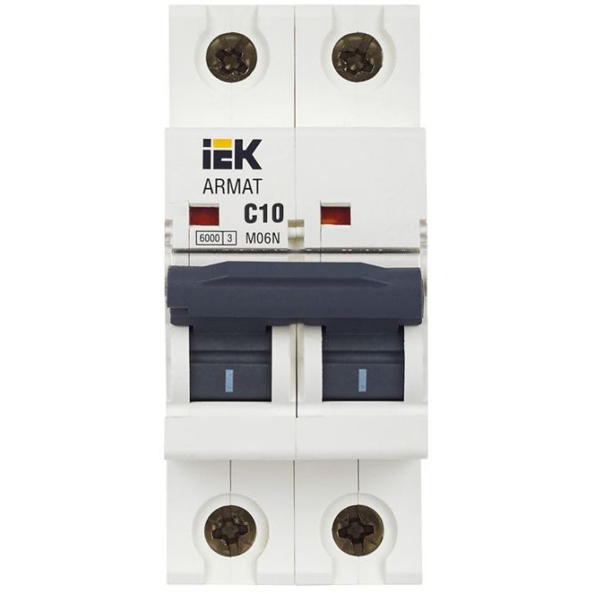 Выключатель автоматический 2п C 10А M06N ARMAT IEK AR-M06N-2-C010