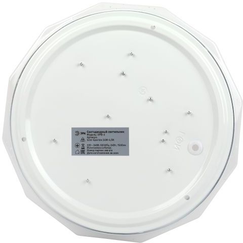 Светильник светодиодный Классик SPB-6 Slim Sparkle WH 24W-6.5K 24Вт 6500К без ДУ Эра Б0069788