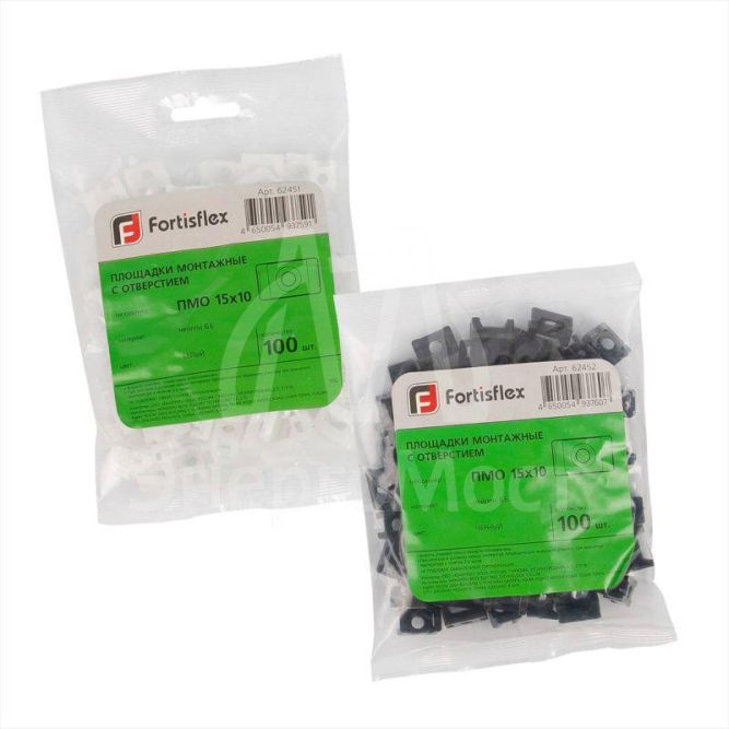 Площадка монтажная под винт ПМО 15х10 бел. (уп.100шт) Fortisflex 62451