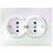 Розетка 2-м СП Pixel 16А IP20 с заземл. защ. шторки в сборе перламутр. TOKOV ELECTRIC TKE-PX-R2FZSF-C04