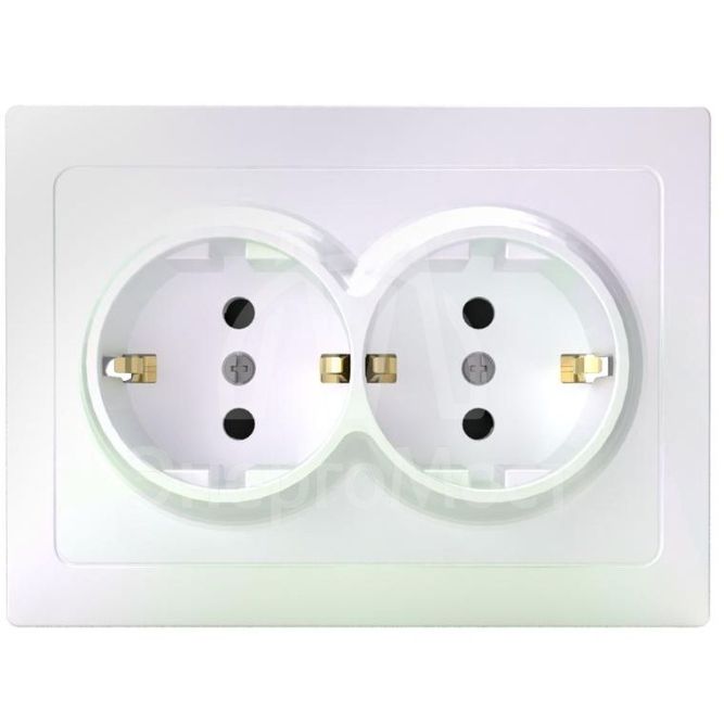 Розетка 2-м СП Pixel 16А IP20 с заземл. защ. шторки в сборе перламутр. TOKOV ELECTRIC TKE-PX-R2FZSF-C04