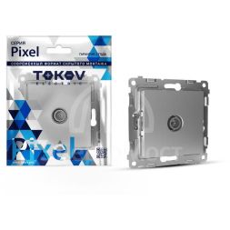 Коннектор TV СП Pixel механизм алюм. TOKOV ELECTRIC TKE-PX-A1C-C03
