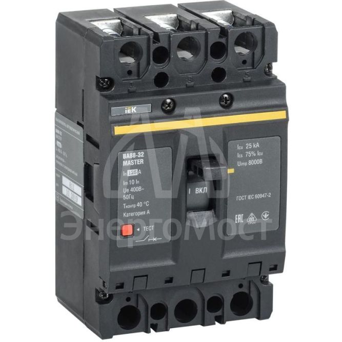 Выключатель автоматический 3п 125А 25кА ВА88-32 MASTER IEK SVA10-3-0125-02