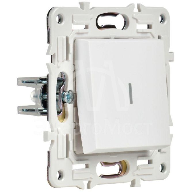 Выключатель 1-кл. SKANDY 10А SK-V07W с индикацией арктич. бел. IEK SK-V10-1-10-K01