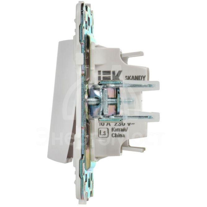 Выключатель 1-кл. SKANDY 10А SK-V07W с индикацией арктич. бел. IEK SK-V10-1-10-K01