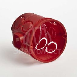 Коробка установочная СП 60х62 блочная углубл. IP30 красн. Ruvinil 10190