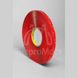 Лента монтажная двусторонняя VHBTM 4910F основа вспененный акрил адгезив VHB 19ммх11м прозр. 3М 7100123355