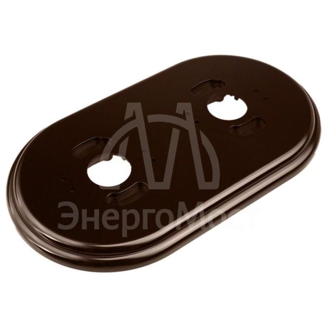 Рамка 2-м R пластик корич. Bironi RF1-620-22