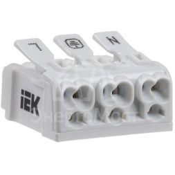 Клемма пружинная соединительная КСП3-L+N+PE IEK UKZ-B06-3P-F0-E0-10