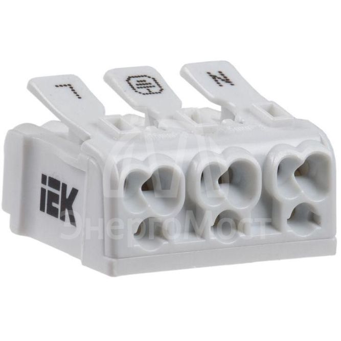 Клемма пружинная соединительная КСП3-L+N+PE IEK UKZ-B06-3P-F0-E0-10