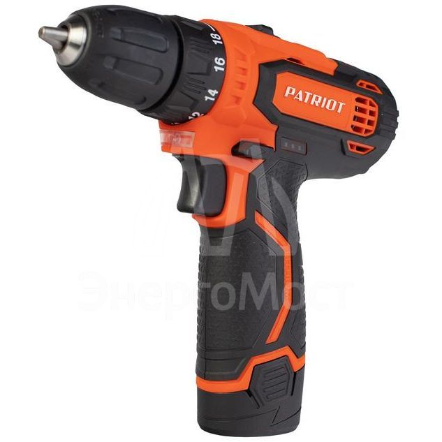 Дрель-шуруповерт аккумуляторная BR 119Li две АКБ Li-Ion 12В 2.0А.ч 2 скорости PATRIOT 180301119