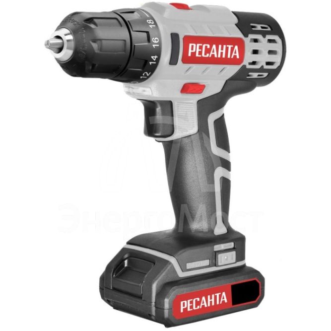 Дрель-шуруповерт аккумуляторная Ресанта ДА-50Л2-18А