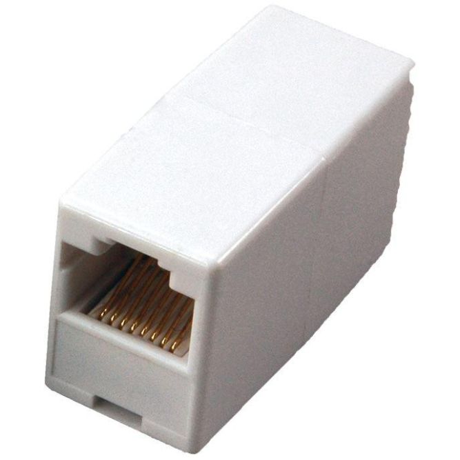 Проходник комп. гнездо-гнездо 8P-8C бел. Rexant 03-0101