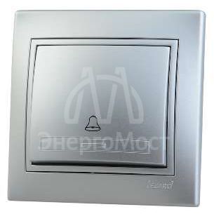 Выключатель кнопочный 1-кл. СП Мира метал. сер. LEZARD 701-1010-103