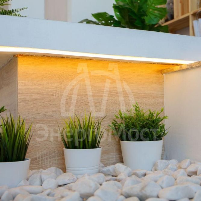 Шнур светодиодный гибкий неон SMD 8х16мм 120LED/м тепл. бел. 20м односторонний Neon-Night 131-008