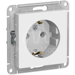 Механизм розетки 1-м СП AtlasDesign 16А с заземл. бел. SchE ATN000143