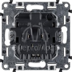 Механизм розетки 1-м СП Valena Allure 16А IP2X 250В 2К+З с лиц. панелью безвинт. зажимы сл. кость Leg 753821