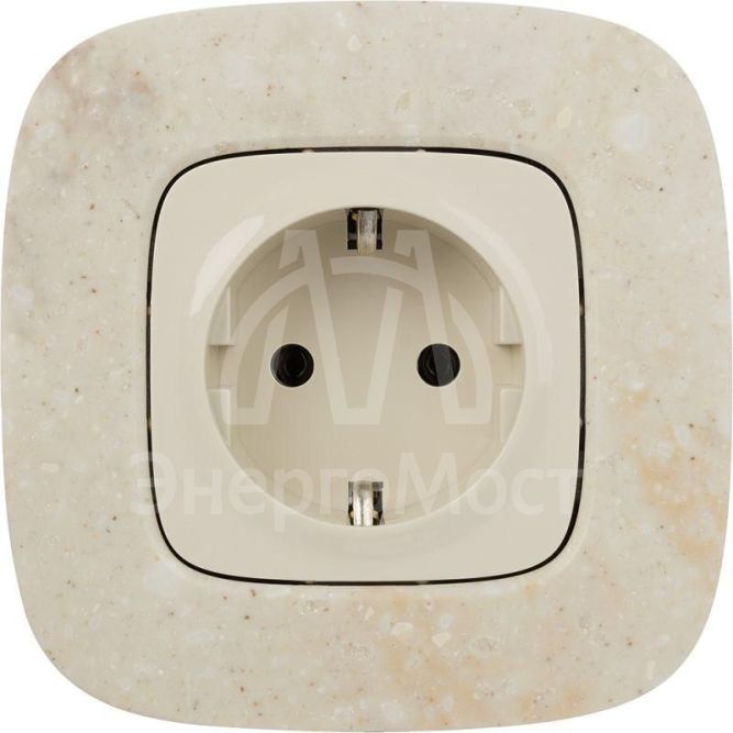Механизм розетки 1-м СП Valena Allure 16А IP2X 250В 2К+З с лиц. панелью безвинт. зажимы сл. кость Leg 753821