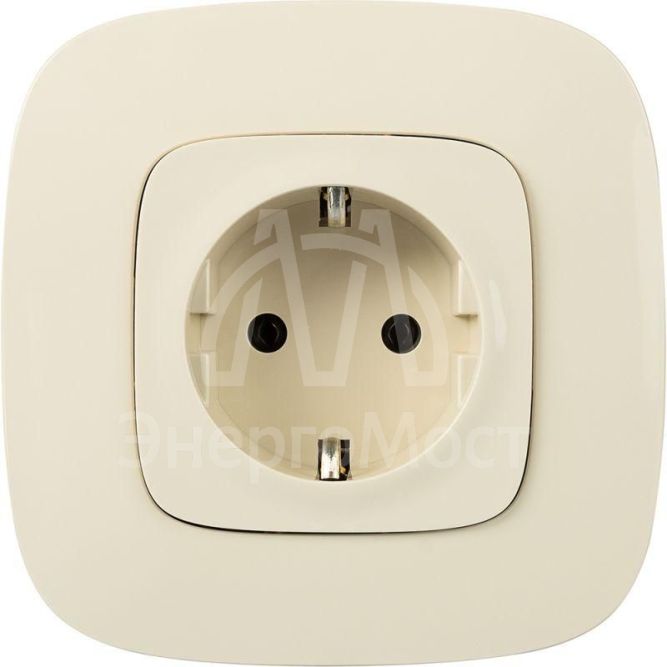 Механизм розетки 1-м СП Valena Allure 16А IP2X 250В 2К+З с лиц. панелью безвинт. зажимы сл. кость Leg 753821