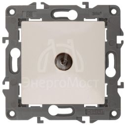 Розетка телевизионная одиночная TV 1мод. Elegance 14-3101-02 IP20 сл. кость Эра Б0034291