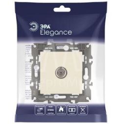 Розетка телевизионная одиночная TV 1мод. Elegance 14-3101-02 IP20 сл. кость Эра Б0034291