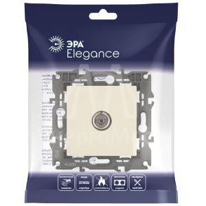Розетка телевизионная одиночная TV 1мод. Elegance 14-3101-02 IP20 сл. кость Эра Б0034291