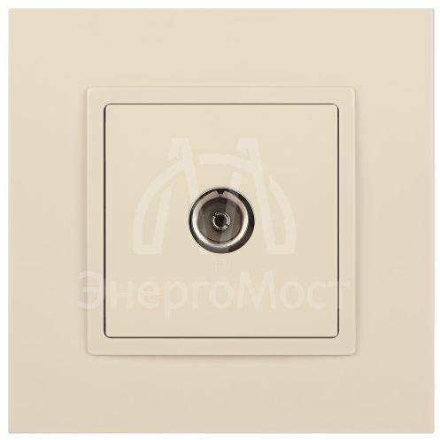 Розетка телевизионная одиночная TV 1мод. Elegance 14-3101-02 IP20 сл. кость Эра Б0034291