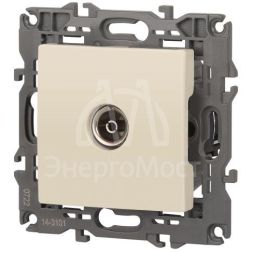 Розетка телевизионная одиночная TV 1мод. Elegance 14-3101-02 IP20 сл. кость Эра Б0034291