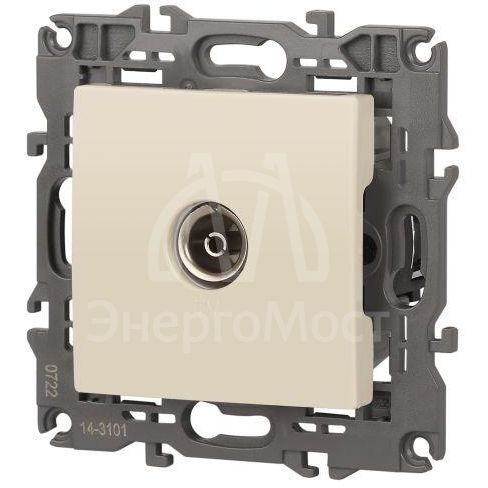 Розетка телевизионная одиночная TV 1мод. Elegance 14-3101-02 IP20 сл. кость Эра Б0034291