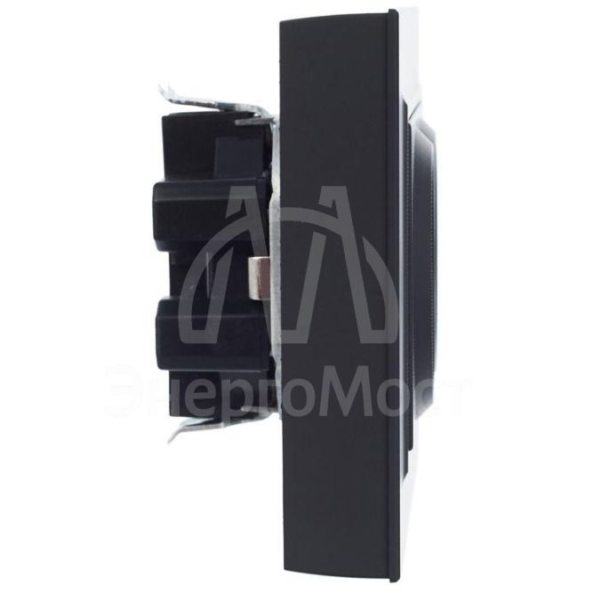 Розетка 2-м СП BRITE РСш12-3-БрГ 16А в сборе с заземл. защ. шторки графит IEK BR-R24-16-K53-F