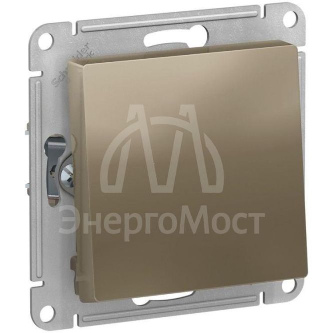 Механизм переключателя 1-кл. СП AtlasDesign 10А IP20 (сх. 6) 10AX шампань SchE ATN000561