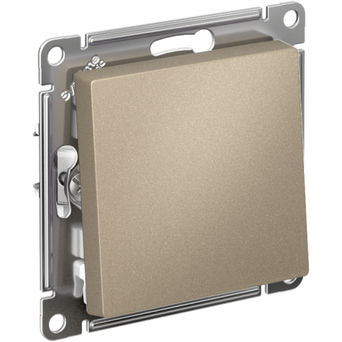 Механизм переключателя 1-кл. СП AtlasDesign 10А IP20 (сх. 6) 10AX шампань SchE ATN000561