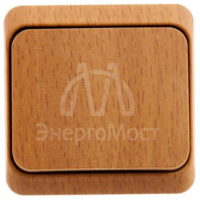 Выключатель 1-кл. ОП Этюд Дача 10А IP20 бук SchE BA10-001T