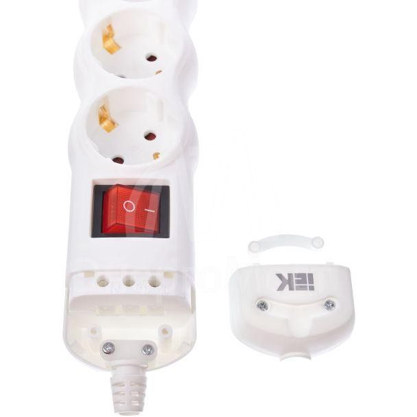 Колодка удлинителя 5-мест. с заземл. с выкл. РПр05В IEK WYP10-D-KP-16-05-ZKS-K01