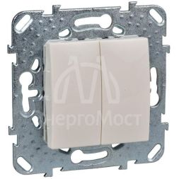 Механизм выключателя 2-кл. СП Unica 10А IP20 (сх. 5) беж. SchE MGU5.211.25ZD