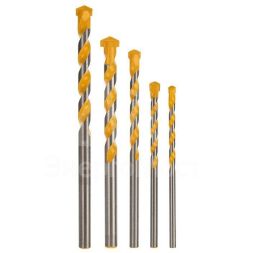 Набор сверл по бетону 4-5-6-8-10мм пластик. кейс Kranz KR-91-0411