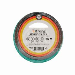 Изолента ПВХ 0.13х19мм 25м зел. Kranz KR-09-2203