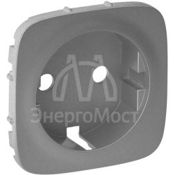 Панель лицевая Valena Allure для розетки 2К+З алюм. Leg 755207