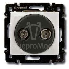 Розетка телевизионная оконечная TV/FM СП Valena 10дБ механизм сл. кость Leg 695620