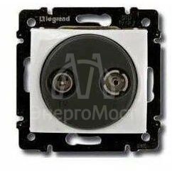 Розетка телевизионная оконечная TV/FM СП Valena 10дБ механизм сл. кость Leg 695620