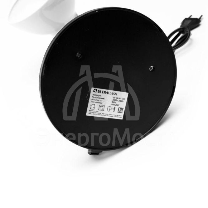 Светильник UF-301P С01 настол. 230В 60Вт бел. Ultraflash 12367