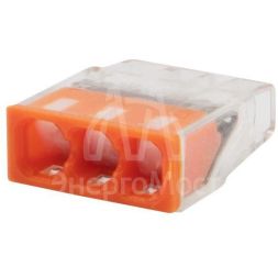 Экспресс-клемма строительно-монтажная СМК 2273-243 3-проводная 0.5-2.5кв.мм с пастой (блист.20шт) Rexant 07-3217-20