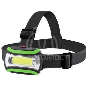 Фонарь налобный HL 07G LED 3ААА 3 реж. зел. IN HOME 4690612031842