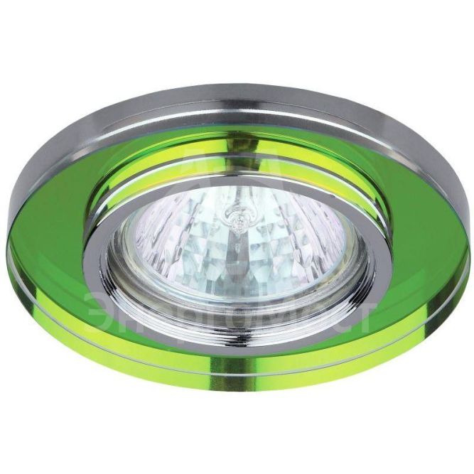 Светильник DK7 CH/MIX 50Вт MR16 12В точечный; декор стекло круглое хром./мультиколор ЭРА C0043737