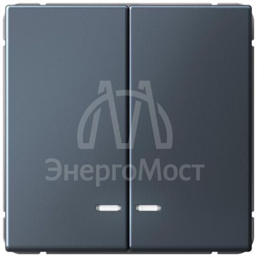 Выключатель 2-кл. ArtGallery (сх. 5а) 10AX с подсветкой механизм грифель SE GAL000753