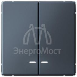 Выключатель 2-кл. ArtGallery (сх. 5а) 10AX с подсветкой механизм грифель SE GAL000753