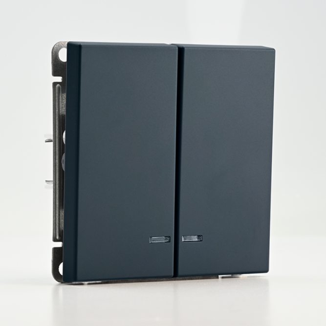 Выключатель 2-кл. ArtGallery (сх. 5а) 10AX с подсветкой механизм грифель SE GAL000753